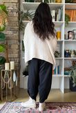 Big Softie Funnel Grunge Knit Ecru